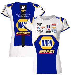 Women's Hendrick Motorsports Team Collection White Chase Elliott NAPA Sublimated Uniform T-Shirt
