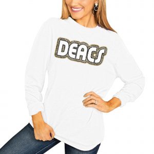 Women's White Wake Forest Demon Deacons It's A Win Vintage Vibe Long Sleeve T-Shirt