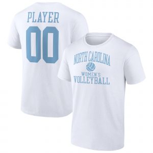 Men's Fanatics Branded White North Carolina Tar Heels Women's Volleyball Pick-A-Player NIL Gameday Tradition T-Shirt