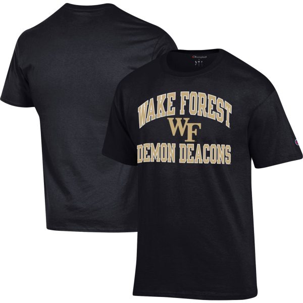 Men's Champion Black Wake Forest Demon Deacons High Motor T-Shirt