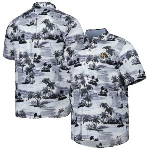 Men's Tommy Bahama Black Wake Forest Demon Deacons Tropical Horizons Button-Up Shirt