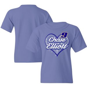 Girls Youth Hendrick Motorsports Team Collection Purple Chase Elliott Love T-Shirt