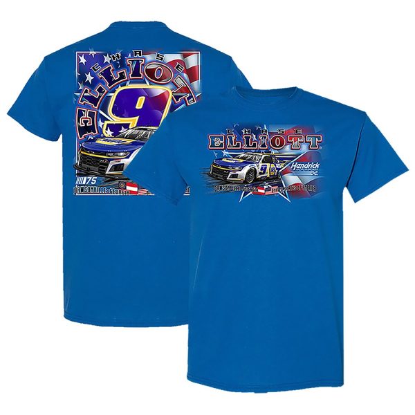 Men's Hendrick Motorsports Team Collection Royal Chase Elliott NAPA Stars & Stripes T-Shirt