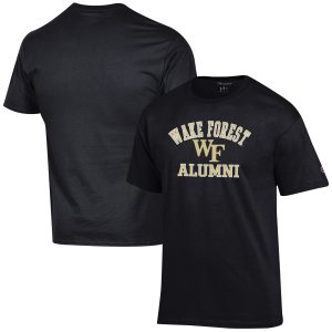 Men's Champion Black Wake Forest Demon Deacons Alumni Logo T-Shirt