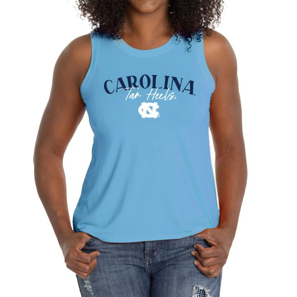 Women's Carolina Blue North Carolina Tar Heels Hannah High Neck Tank Top