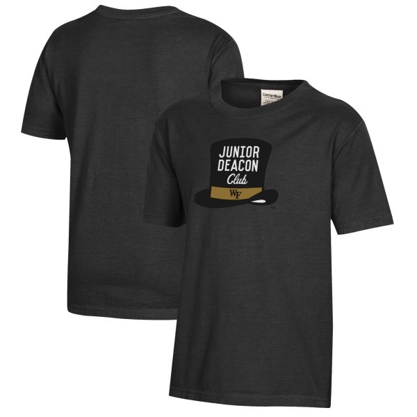 Youth Black Wake Forest Demon Deacons Logo Comfort Colors T-Shirt