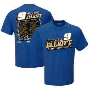 Men's Hendrick Motorsports Team Collection Royal Chase Elliott 2024 NASCAR Cup Series Schedule T-Shirt