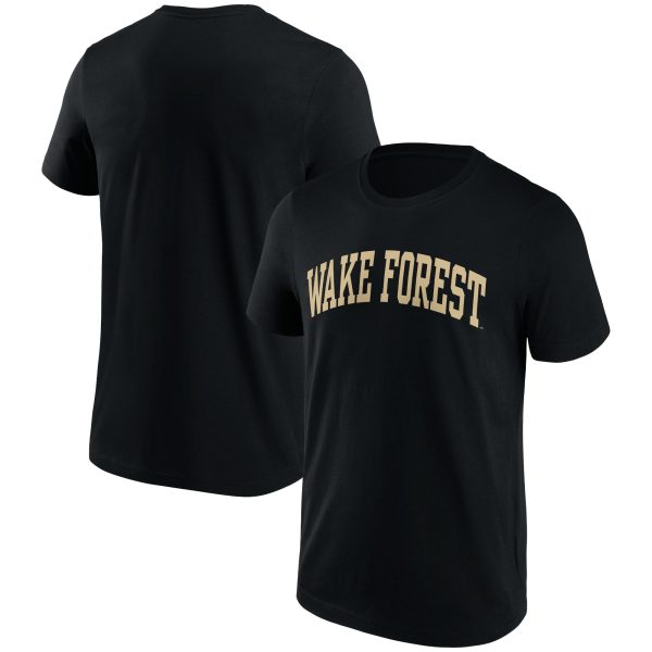 Men's Fanatics Branded Black Wake Forest Demon Deacons Basic Team Arch T-Shirt