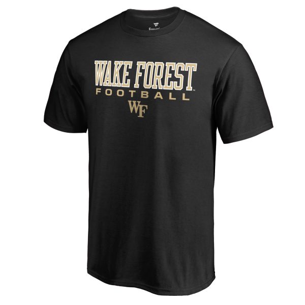 Men's Fanatics Branded Black Wake Forest Demon Deacons True Sport Football T-Shirt