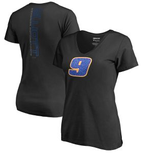 Women's Fanatics Branded Black Chase Elliott Static V-Neck T-Shirt