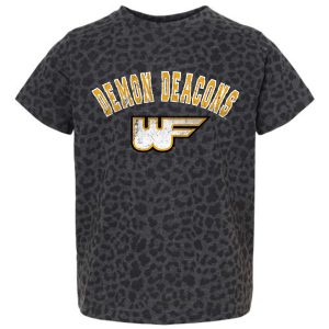 Girls Toddler Gameday Couture Leopard Wake Forest Demon Deacons All the Cheer T-Shirt