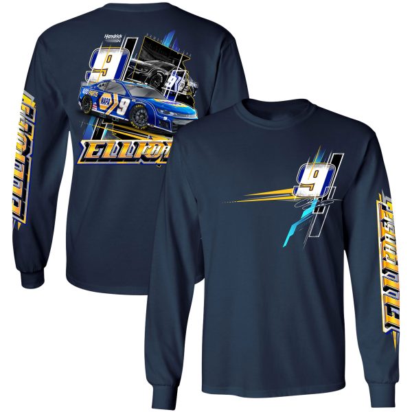 Men's Hendrick Motorsports Team Collection Navy Chase Elliott Car Long Sleeve T-Shirt