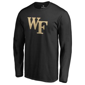 Men's Fanatics Branded Black Wake Forest Demon Deacons Primary Team Logo Long Sleeve T-Shirt