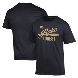 Men's Champion Black Wake Forest Demon Deacons Rake Forest T-Shirt